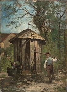 Pojke Vid Vattenpumpen by Johan Severin Nilsson