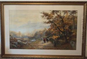 The Morn Of A Golden Day, Conway Valley, North Wales by Walter Follen Bishop