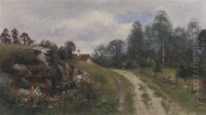 Sommarlandskap Med Vag by Johan Severin Nilsson
