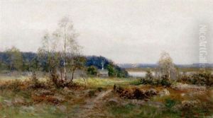 Torp Vid Norrangen, Vastan - Sommarlandskap by Johan Severin Nilsson
