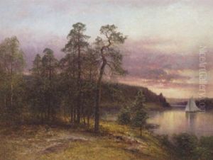 Stilla Seglats I Solnedgang