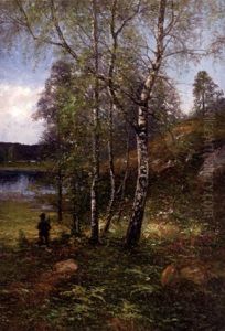 Jagare I Skogslandskap by Johan Severin Nilsson