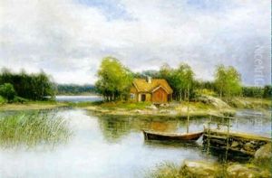 Skargardsvik Med Stuga Och Eka