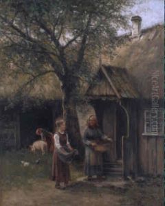 Gardsbild by Johan Severin Nilsson