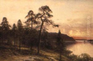 Skargardsvik I Kvallssol by Johan Severin Nilsson