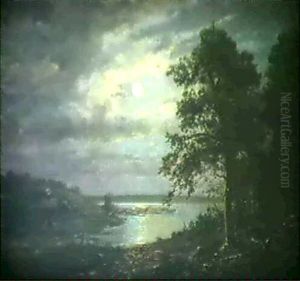 Mansken Over Insjovik by Johan Severin Nilsson