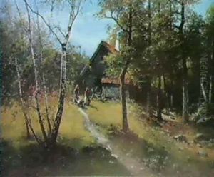 Skogstorp I Bjorkbacke by Johan Severin Nilsson