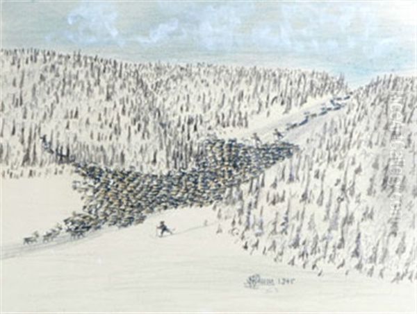 Renhjord Och Skidande Samer - view 1