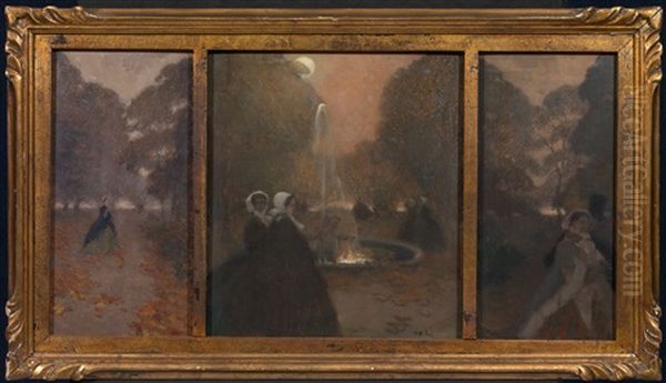 By The Fountain, Triptych - view 1