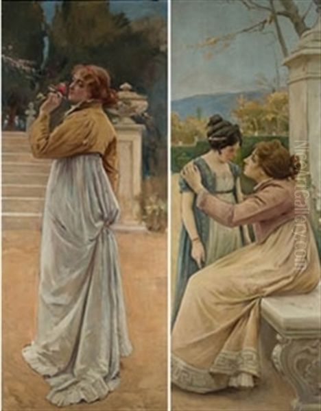 Damas En Jardin (pair) - view 1