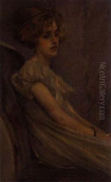 Young Girl Sitting On A Chair - view 1