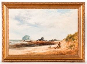 North Berwick Beach & The Bass Rock by Pollock Sinclair Nisbet