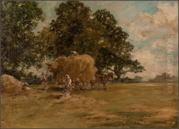 Gathering Hay - view 1