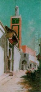 An Arab Street Scene by Pollock Sinclair Nisbet
