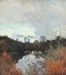 Autumn Day At A Forest Lake by Thorvald Simeon Niss