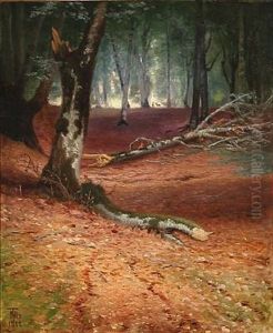 Autumn Forest Scene by Thorvald Simeon Niss