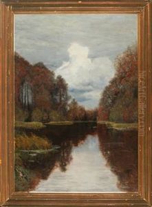 Landscape With Forest Lake by Thorvald Simeon Niss