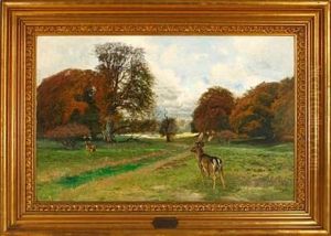 Scene From The Deer Gardens, Denmark by Thorvald Simeon Niss