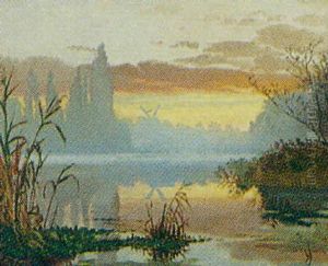 Solopgang Over Sobred, I Baggrunden Molle by Thorvald Simeon Niss