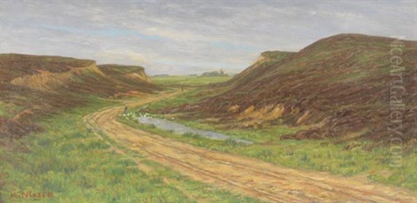 Landschaft In Nordschleswig Mit Gansehirtin - view 1