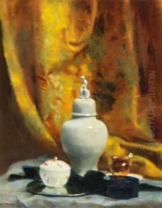 Still Life With Porcelain Tableware by Rudolf Nissl