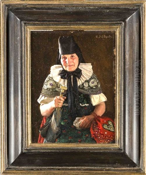 Bauerin Aus Lippe-detmold In Ortstypischer Tracht - view 1