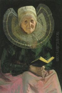 Alte Bauerin In Sonntagstracht Mit Einem Gesangbuch