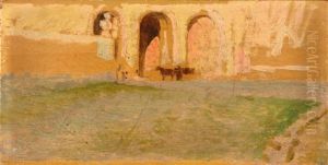 Porche Au Soleil, Circa 1864 by Giuseppe de Nittis