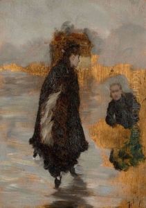 Etude De Femmes : Esquisse Preparatoire Pour Les Parisiennes Sur La Place De La Concorde by Giuseppe de Nittis
