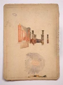 Ruines A Pompei, Study (+ Tete De Femme; Verso) Ruines A Pompei, Study (+ Tete De Femme; Verso)