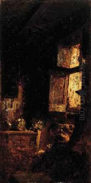 Figure Seated In A Studio Interior - view 1
