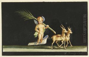 Putto Mit Wagen Und Palmwedel Putto Mit Wagen Und Palmwedel