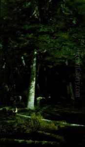 Wood Felling In A Forest by Giuseppe de Nittis