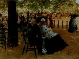 At The Racetrack by Giuseppe de Nittis