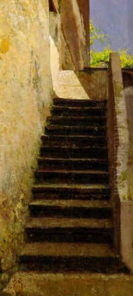 A Sunlit Stairway - view 1