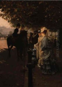 La Promenade A Hyde Park by Giuseppe de Nittis