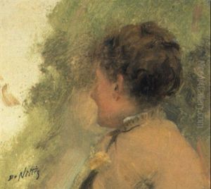 Testa Di Donna by Giuseppe de Nittis