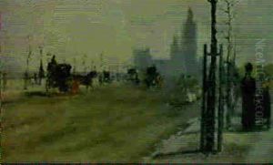 Il "victoria Embankment" A Londra by Giuseppe de Nittis