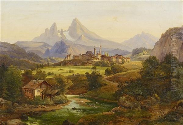 Blick Auf Berchtesgaden Mit Dem Watzmann - view 1