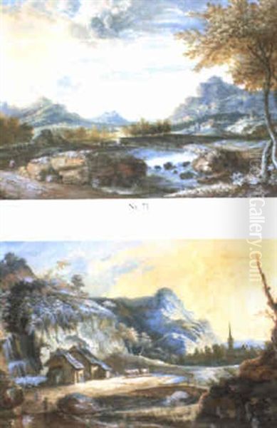 Weite Landschaft Mit Figuren Bei Einem Bach - view 1