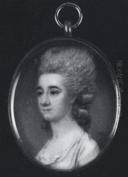A Lady Facing Left, Wearing Pale Yellow Dress With White Underslip - view 1