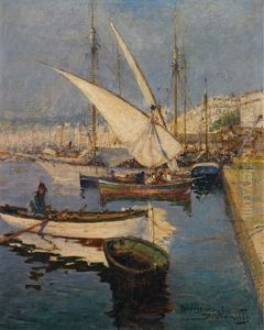 Le Port D'alger by Francisque Noailly
