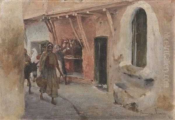 Commercants Et Chalands Dans Une Rue D'alger - view 1