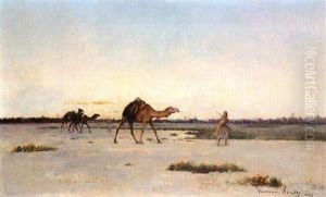 Bedouin Et Ses Dromadaires by Francisque Noailly