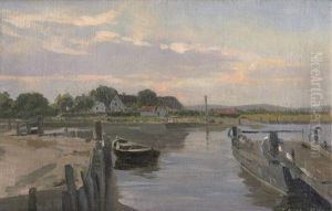 Die Anlegestelle Der Fahre In Egernsund by Jacob Nobbe