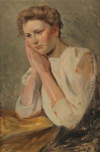 Bildnis Tochter Elsa by Jacob Nobbe