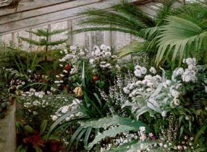 In The Greenhouse by Auguste Nobillet