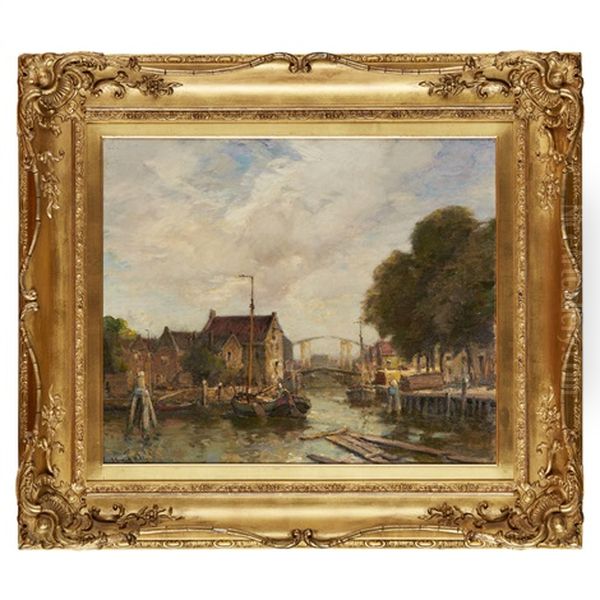 Barges On A Canal - view 1