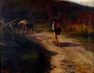 Soldier Behind A Wagon by James Campbell Noble