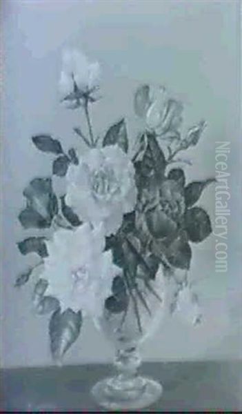 A Still Life Of Roses In A Glass - view 1